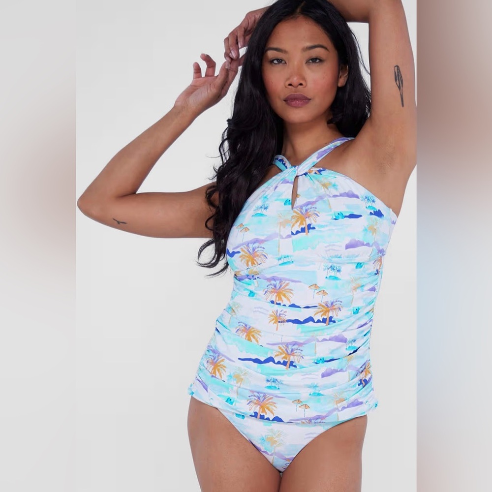 NWT Birdsong High-Neck Underwire Tankini Top - Size 34D